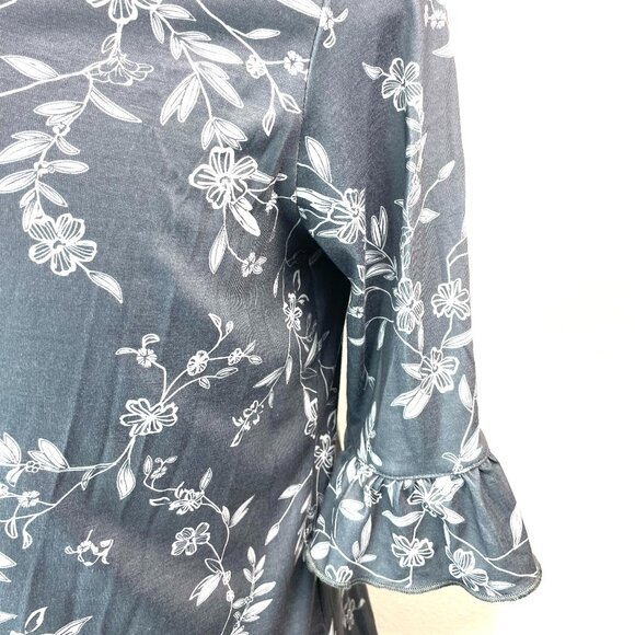 Zeagoo Women’s Floral Top with Ruffle Sleeves – Size L – New with Tags - Picture 3 of 8